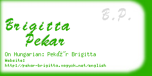 brigitta pekar business card